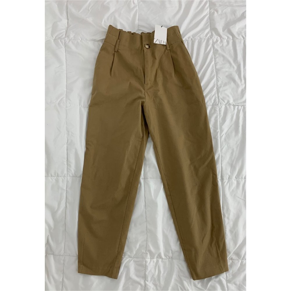 Zara High-Waisted Paperbag Pants